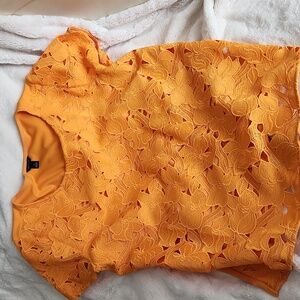 Ann Taylor ladies dressy TEE.  Heavy lace front with matching lining.